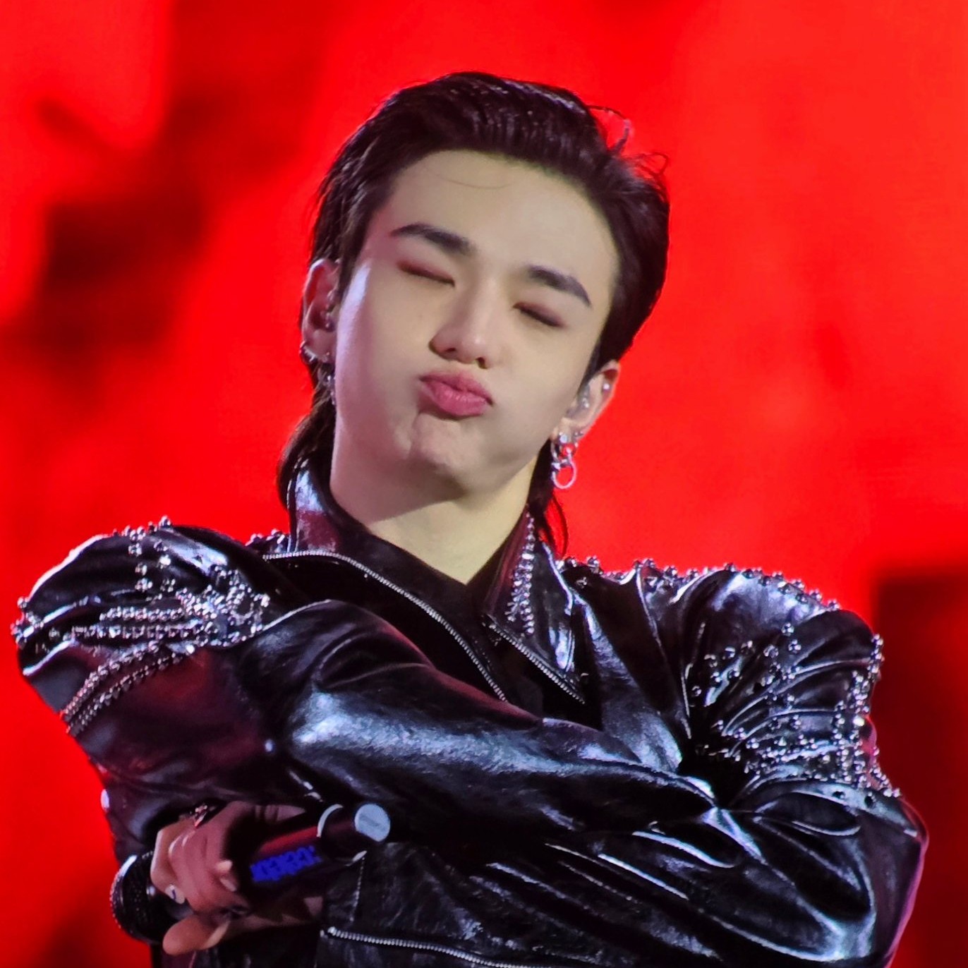 A moment captured by Hyunjin (Stray Kids)'s fan