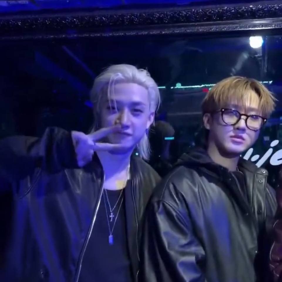 A moment captured by Stray Kids's fan