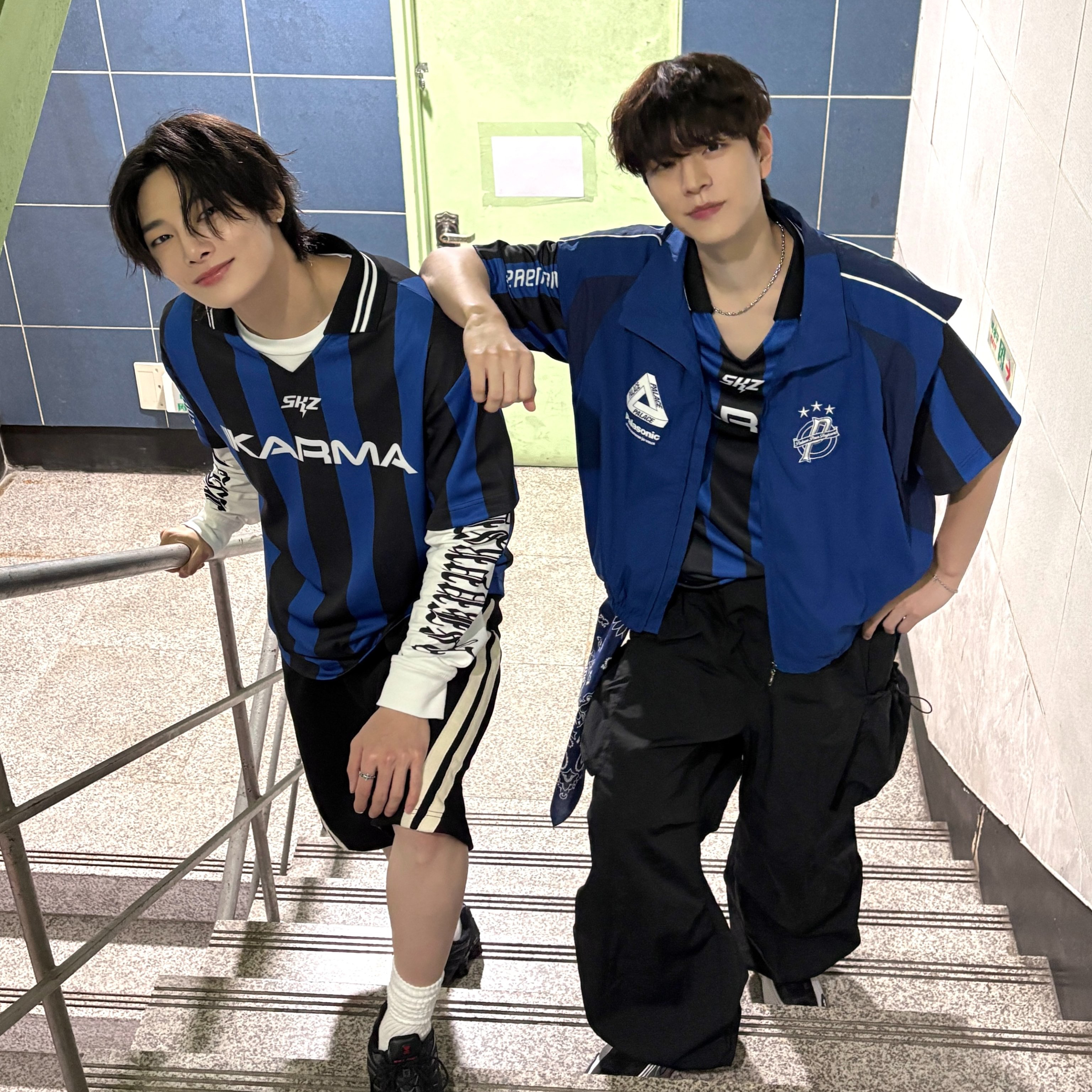 A moment captured by Stray Kids's fan
