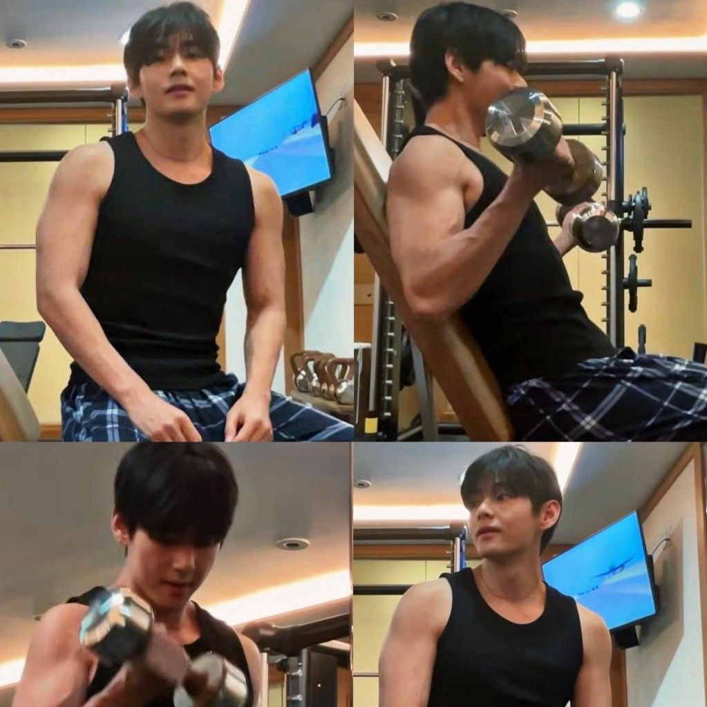 A moment captured by V (BTS)'s fan