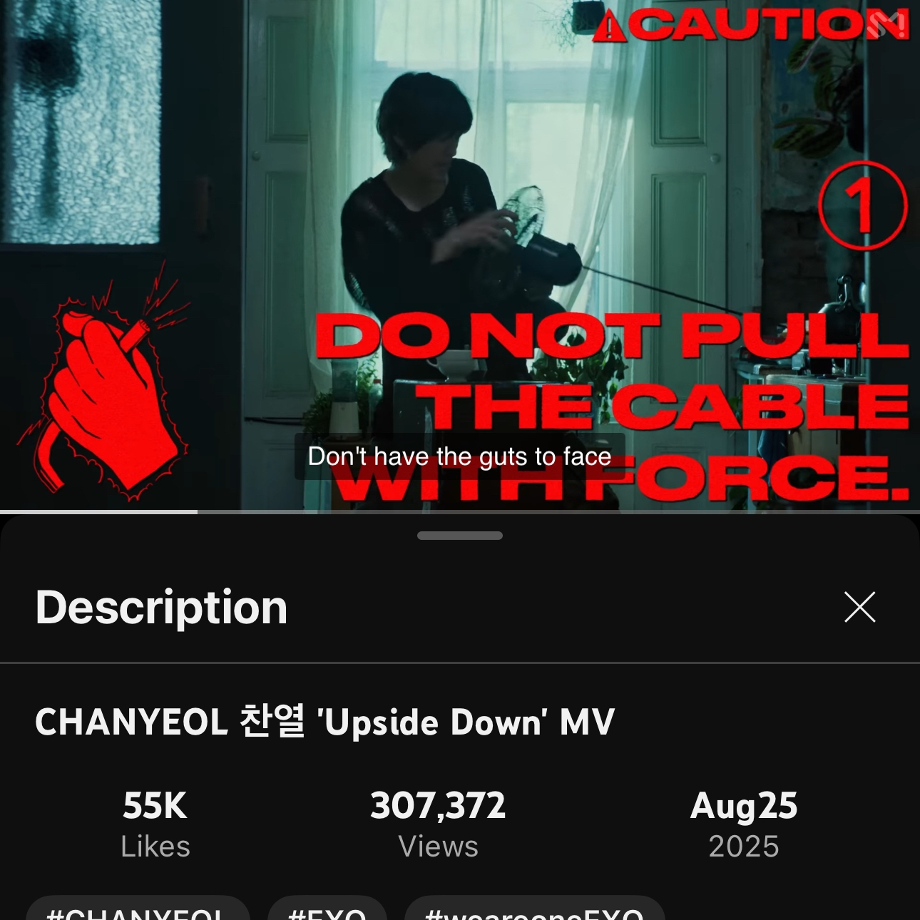 Recent activity shot of EXO