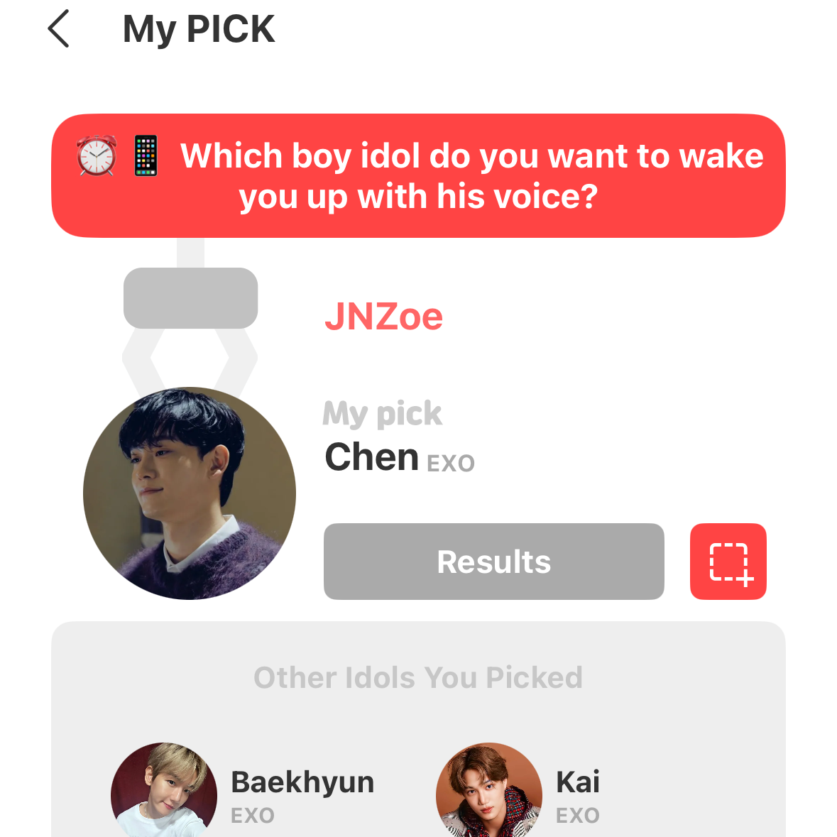 Recent activity shot of Chen (EXO)