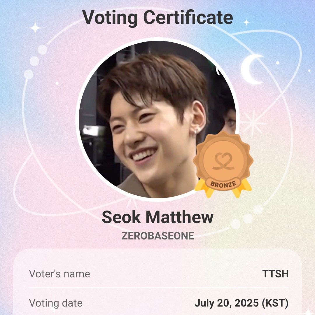 Behind-the-scenes cut of Seok Matthew (ZEROBASEONE)