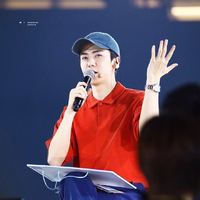 Recent activity shot of Sehun (EXO)