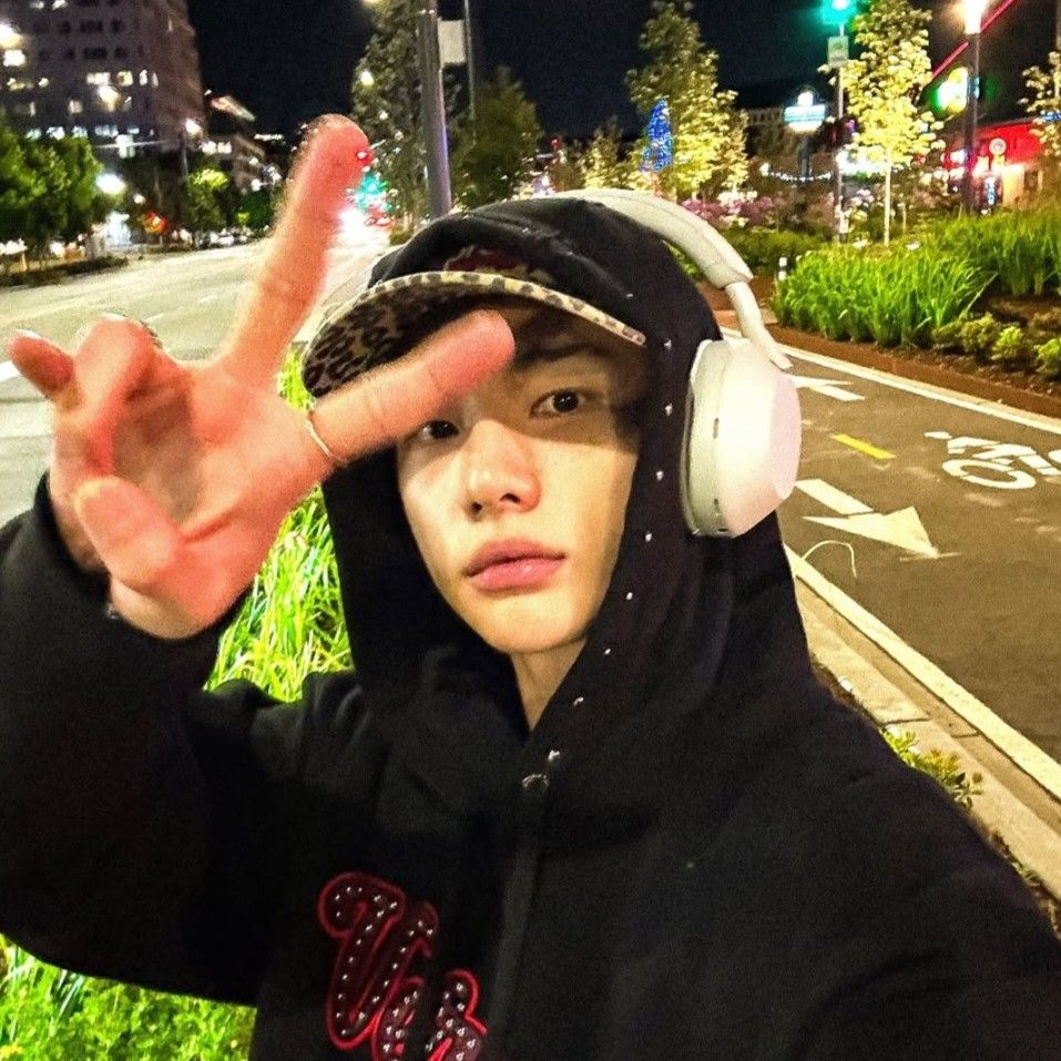Recent activity shot of Hyunjin (Stray Kids)