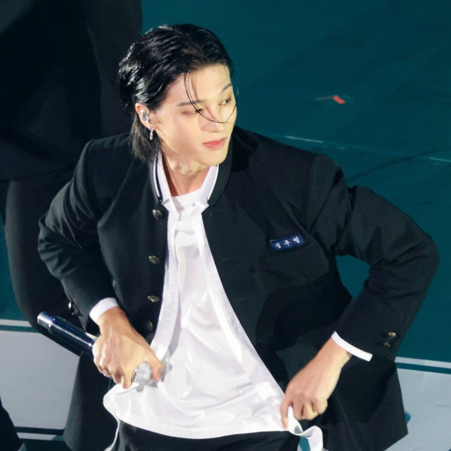 Recent activity shot of Wooyoung (ATEEZ)