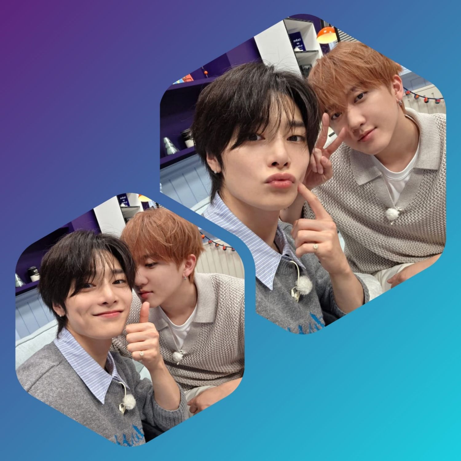 A moment captured by Stray Kids's fan