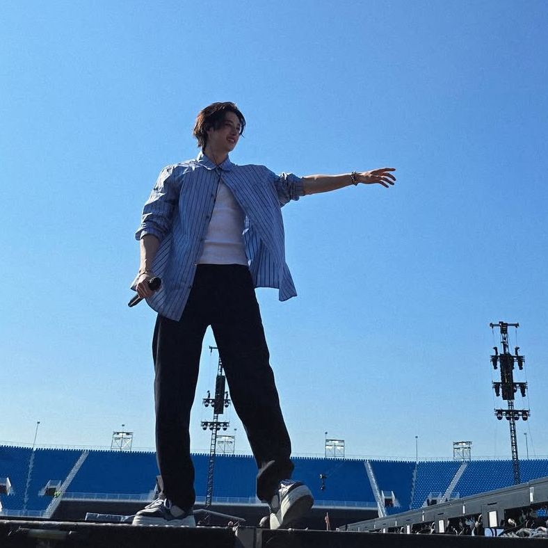 A moment captured by Bang Chan (Stray Kids)'s fan