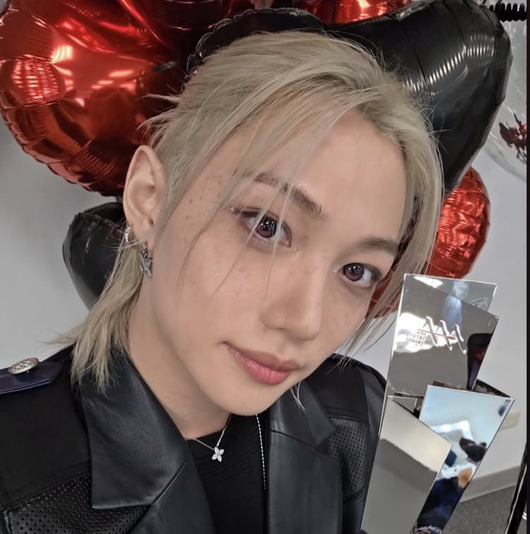 A moment captured by Stray Kids's fan