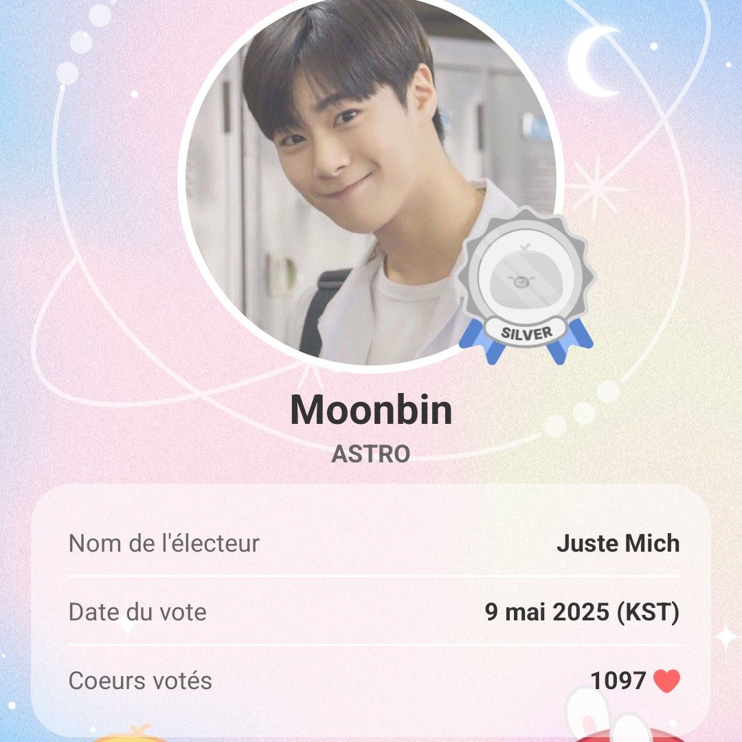 Recent activity shot of Moonbin (ASTRO)