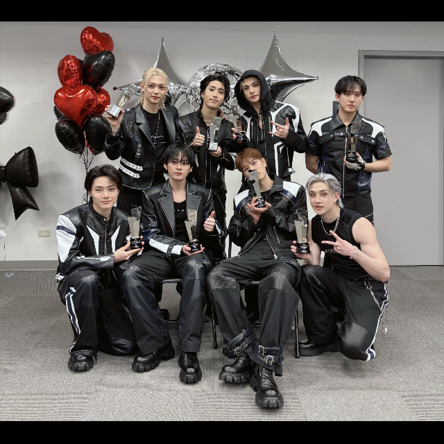 A moment captured by Stray Kids's fan