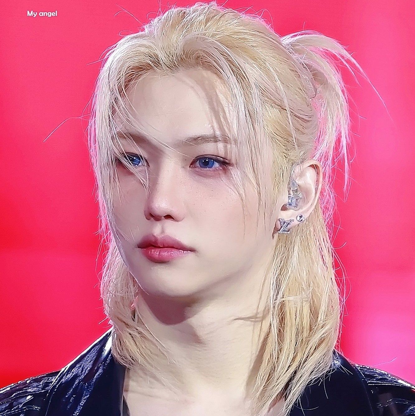 A moment captured by Stray Kids's fan