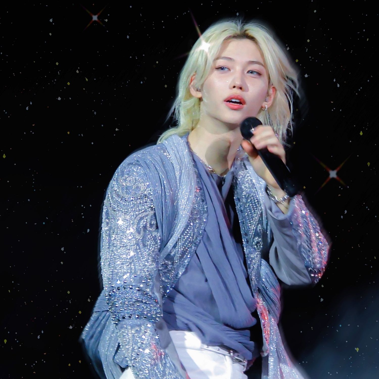 A moment captured by Felix (Stray Kids)'s fan