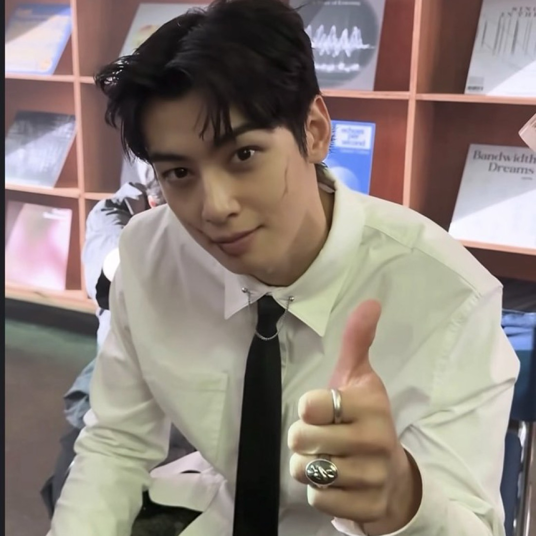 Recent activity shot of Eunwoo (ASTRO)