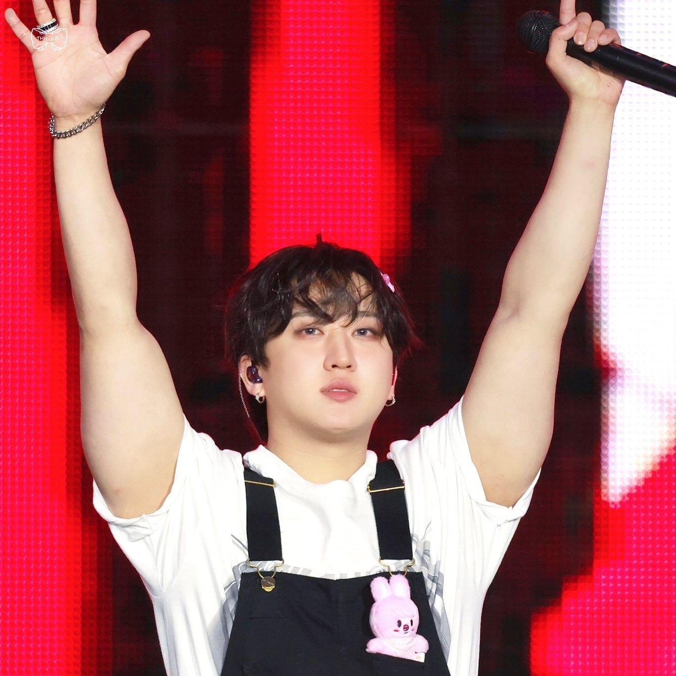 A moment captured by Changbin (Stray Kids)'s fan