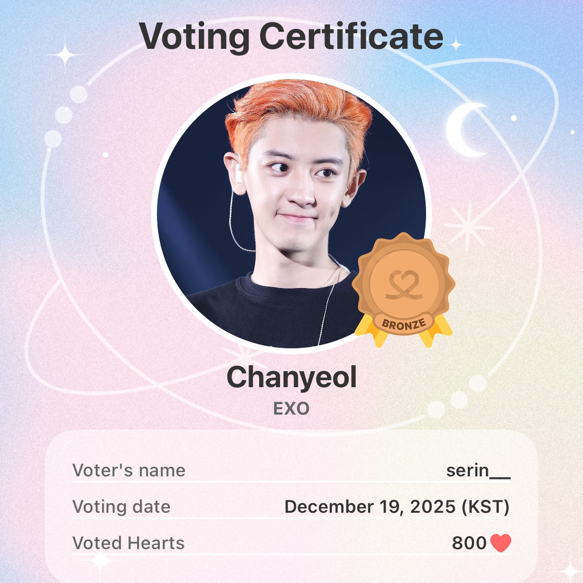 燦烈 (EXO)的最新照片