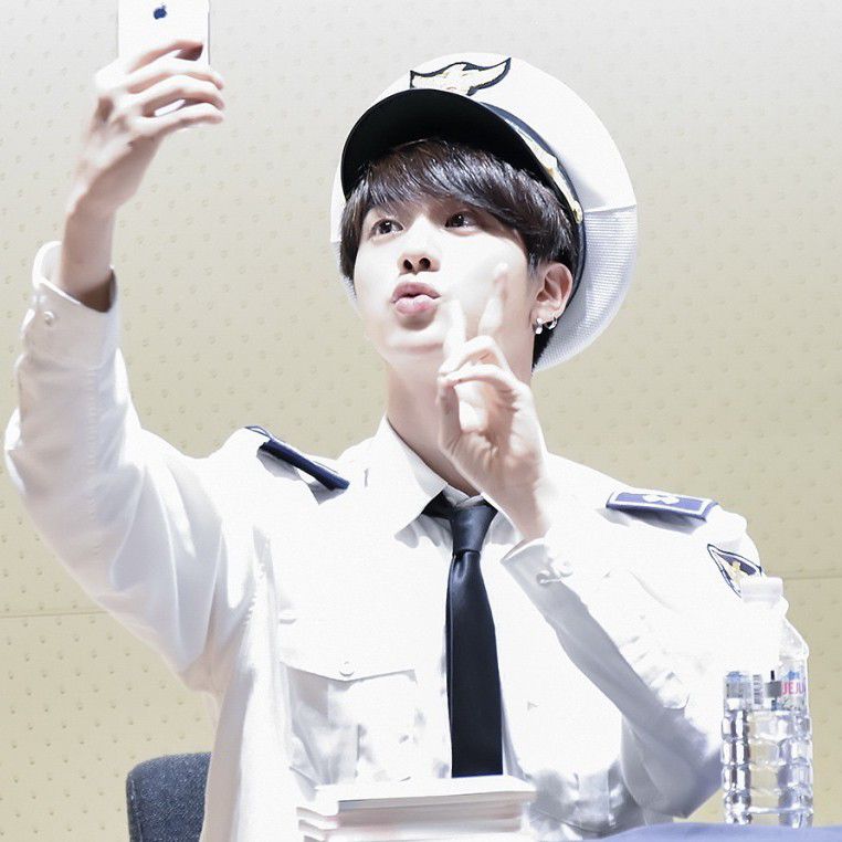 Recent activity shot of Jin (BTS)