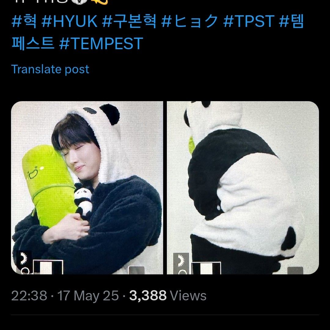 Behind-the-scenes cut of Hyuk (TEMPEST)
