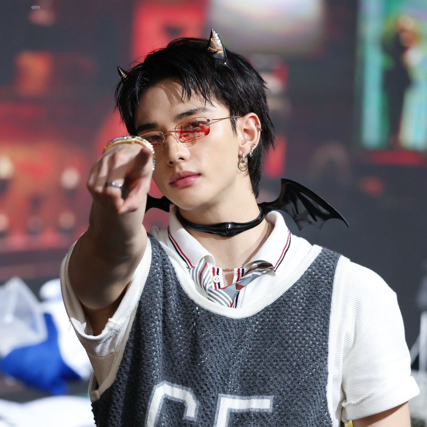 Recent activity shot of Hyunjin (Stray Kids)