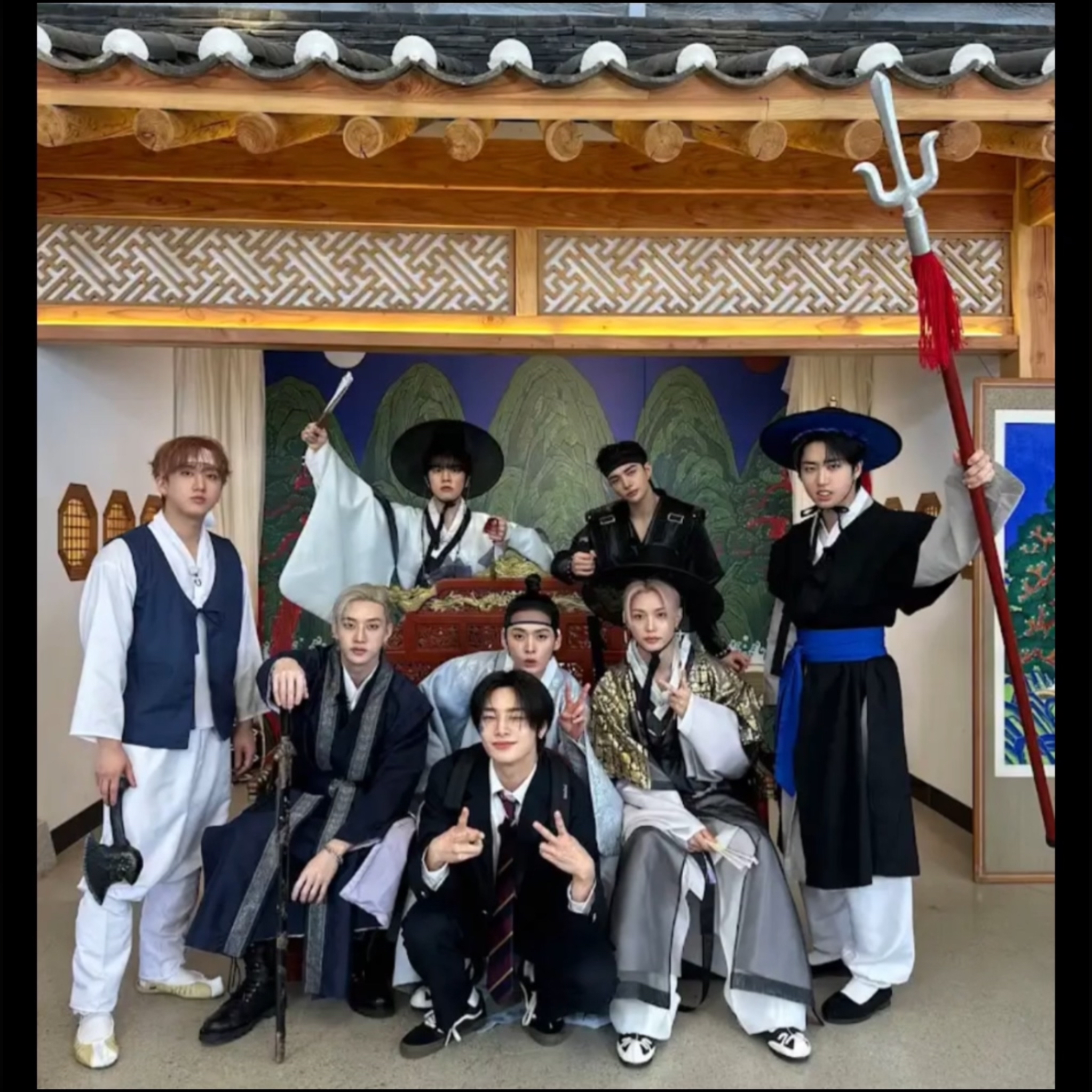 A moment captured by Stray Kids's fan