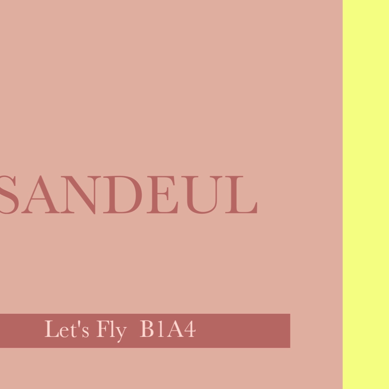 Recent activity shot of Sandeul (B1A4)