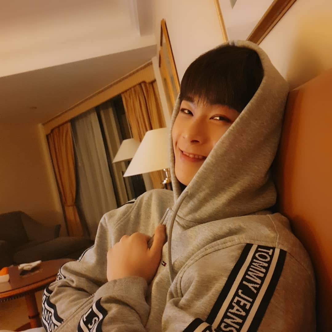 Recent activity shot of Moonbin (ASTRO)