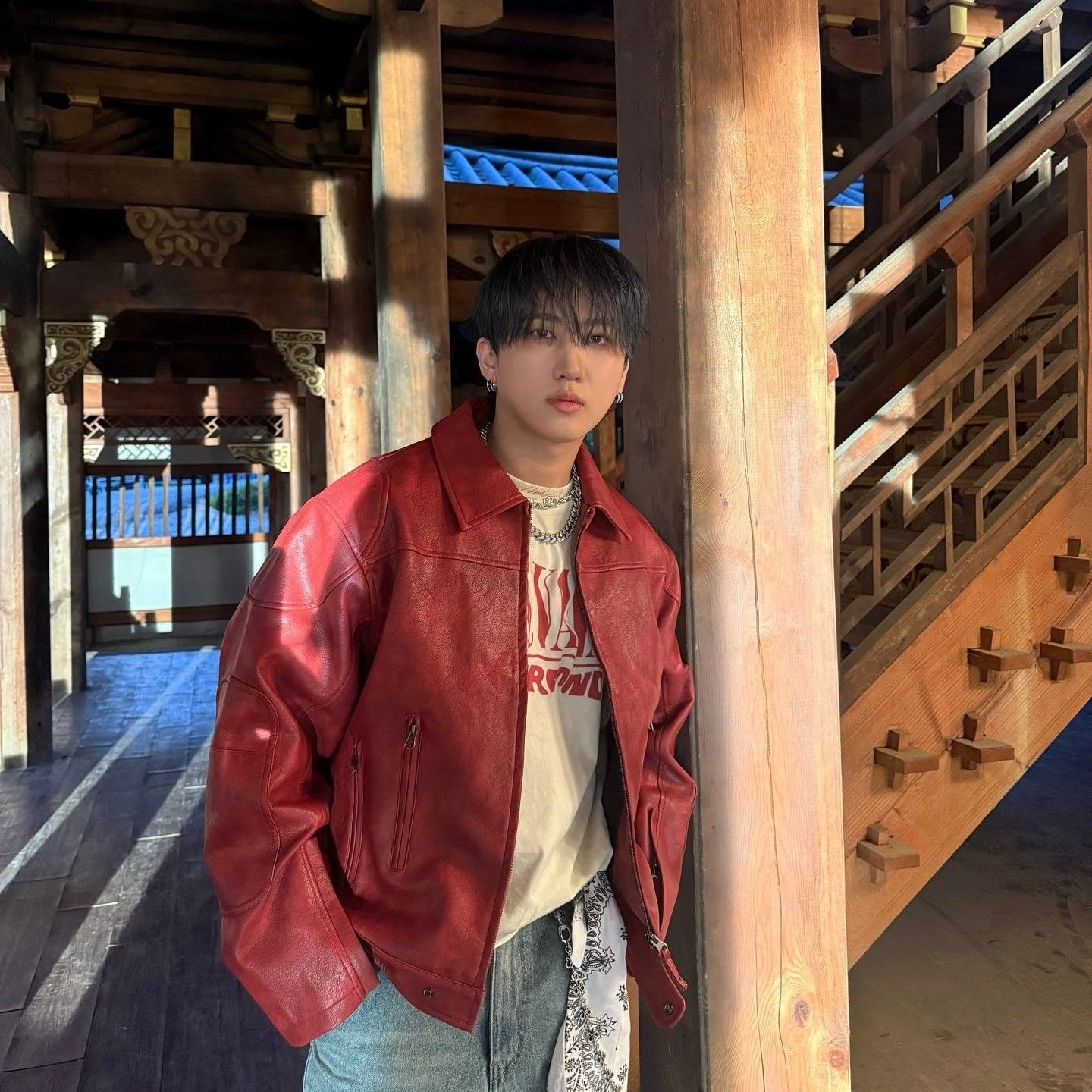 Recent activity shot of Changbin (Stray Kids)