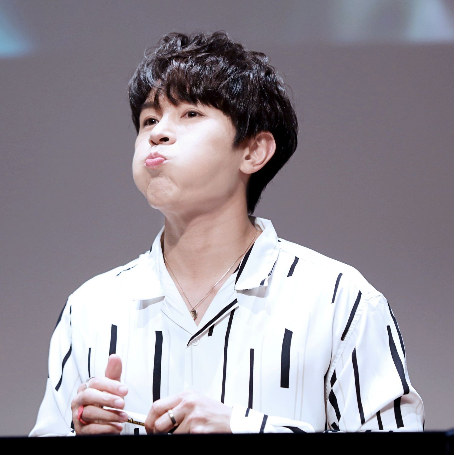 A moment captured by Kim Dongwan (SHINHWA)'s fan