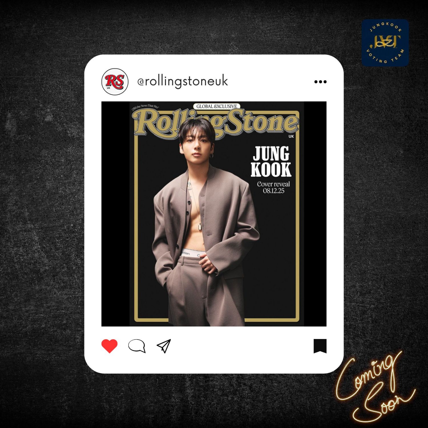 Recent activity shot of Jungkook (BTS)