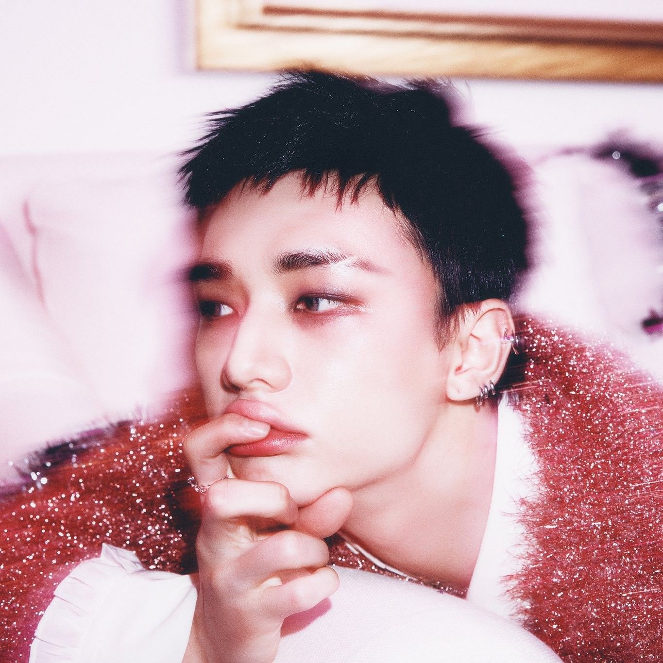 A moment captured by Stray Kids's fan