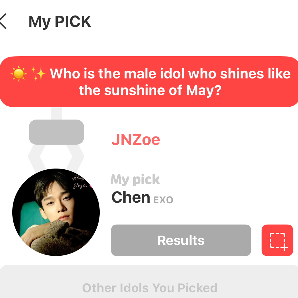 Recent activity shot of Chen (EXO)