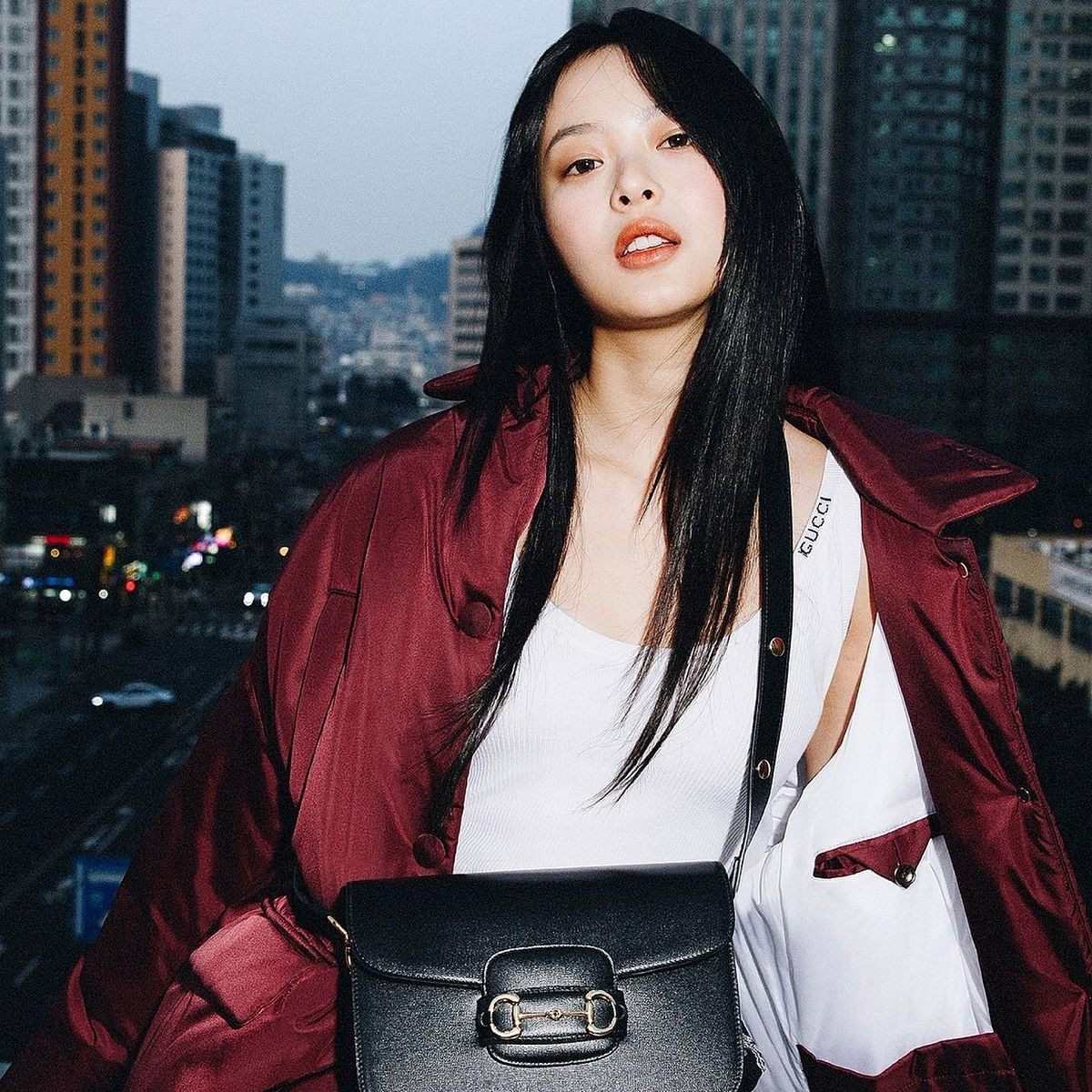 Recent activity shot of HANNI (NewJeans)