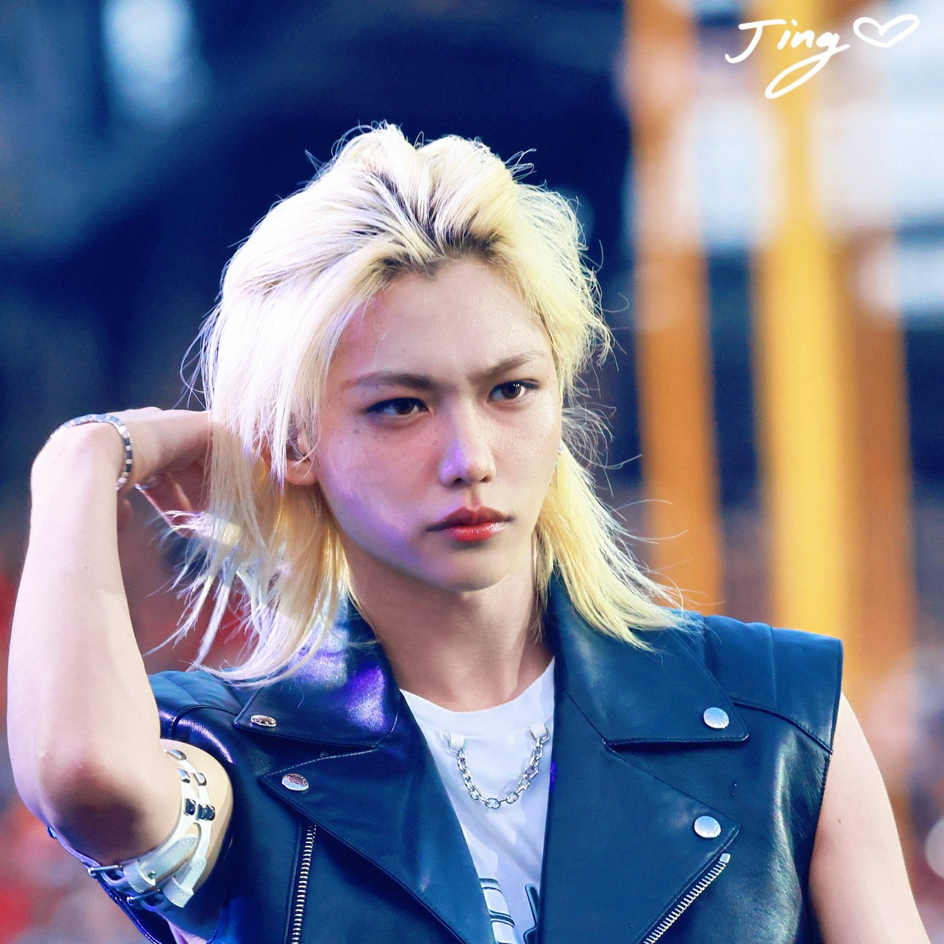Recent activity shot of Felix (Stray Kids)