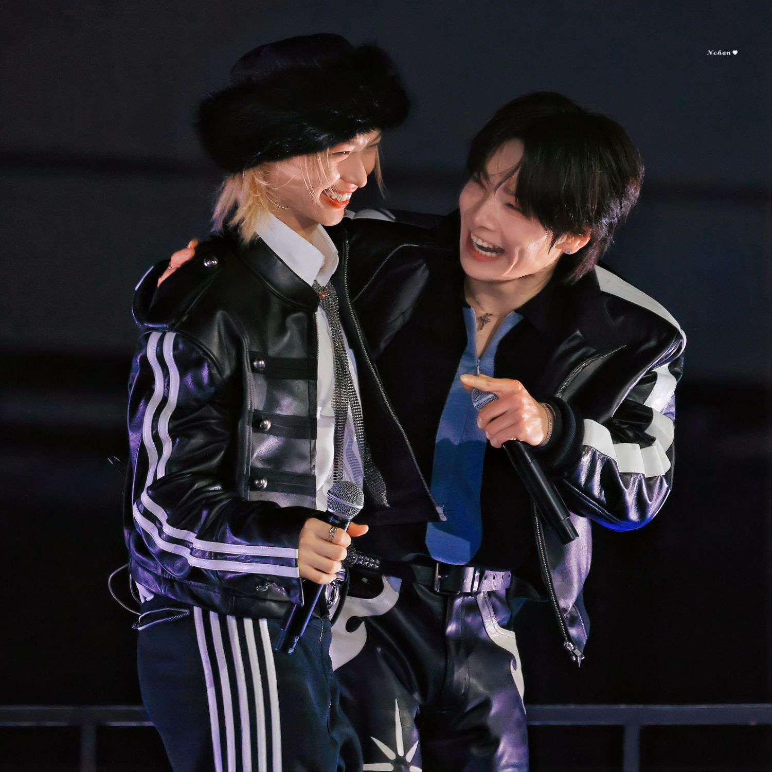 A moment captured by Stray Kids's fan