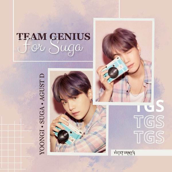 Signature photo of SUGA (BTS) capturing their charm