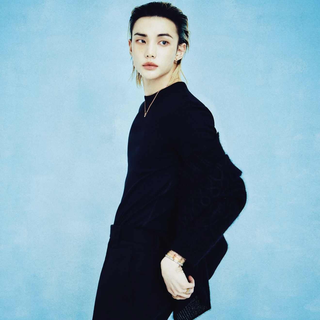 A moment captured by Stray Kids's fan