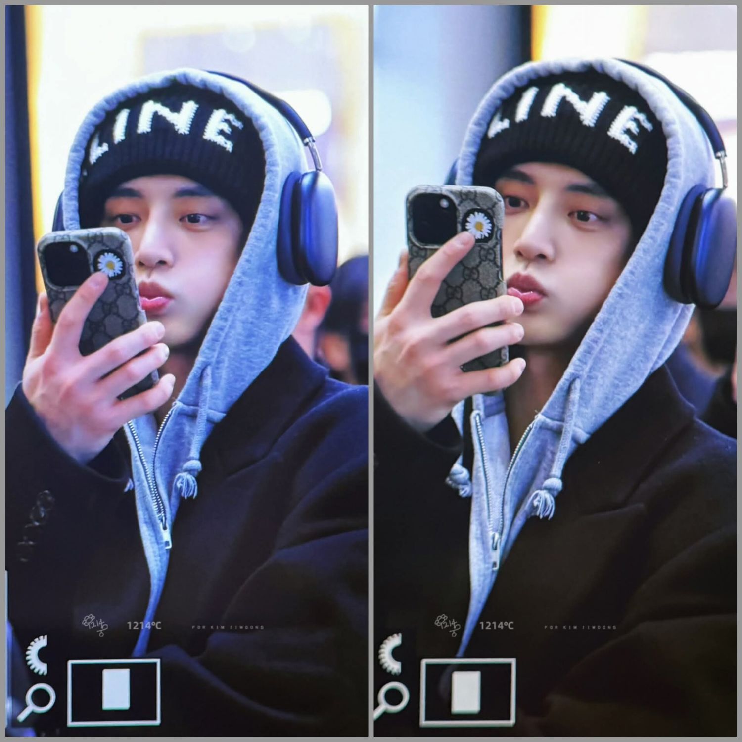 A moment captured by Kim Jiwoong (ZEROBASEONE)'s fan