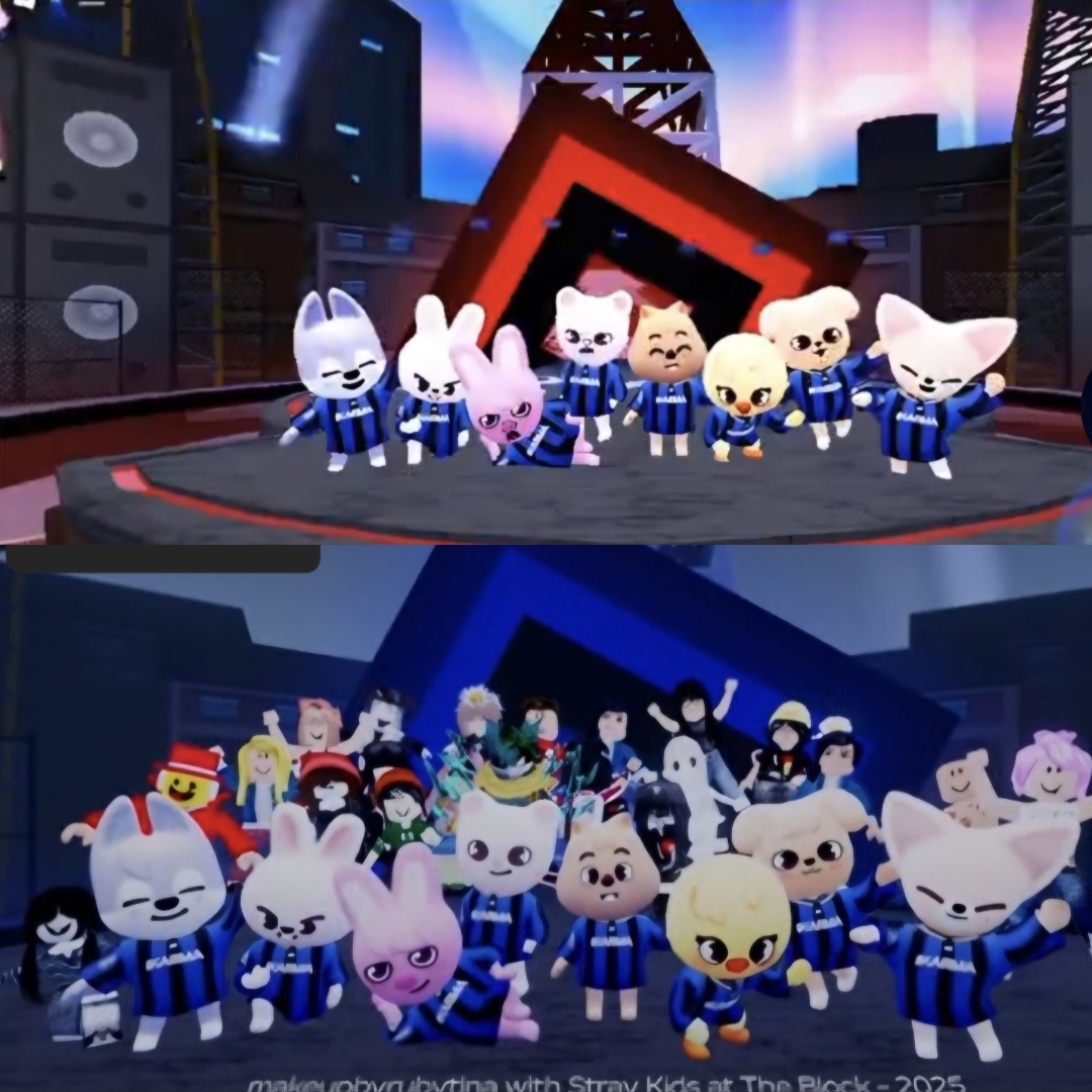 A moment captured by Stray Kids's fan