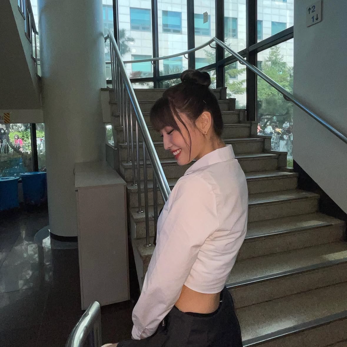 A moment captured by Momo (TWICE)'s fan