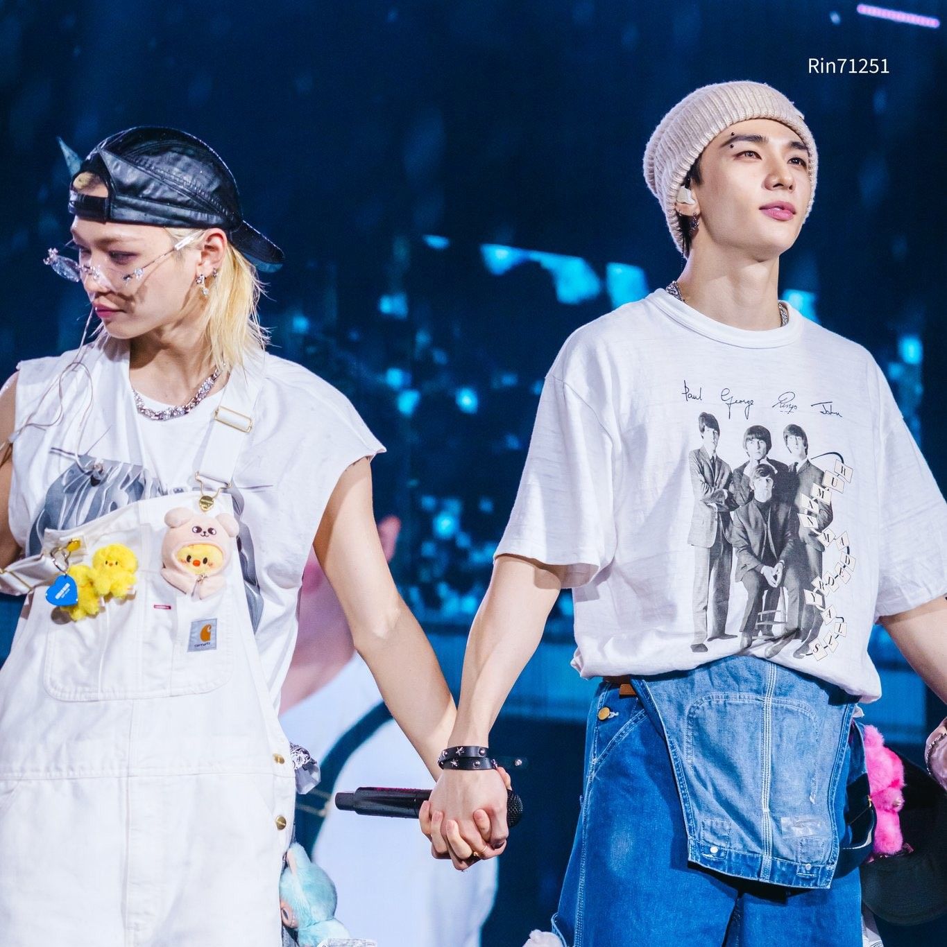 A moment captured by Stray Kids's fan