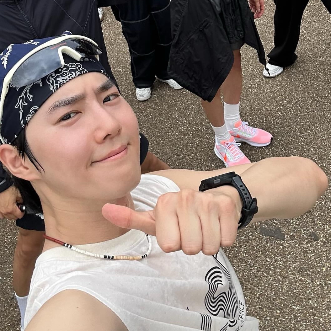 Recent activity shot of Suho (EXO)
