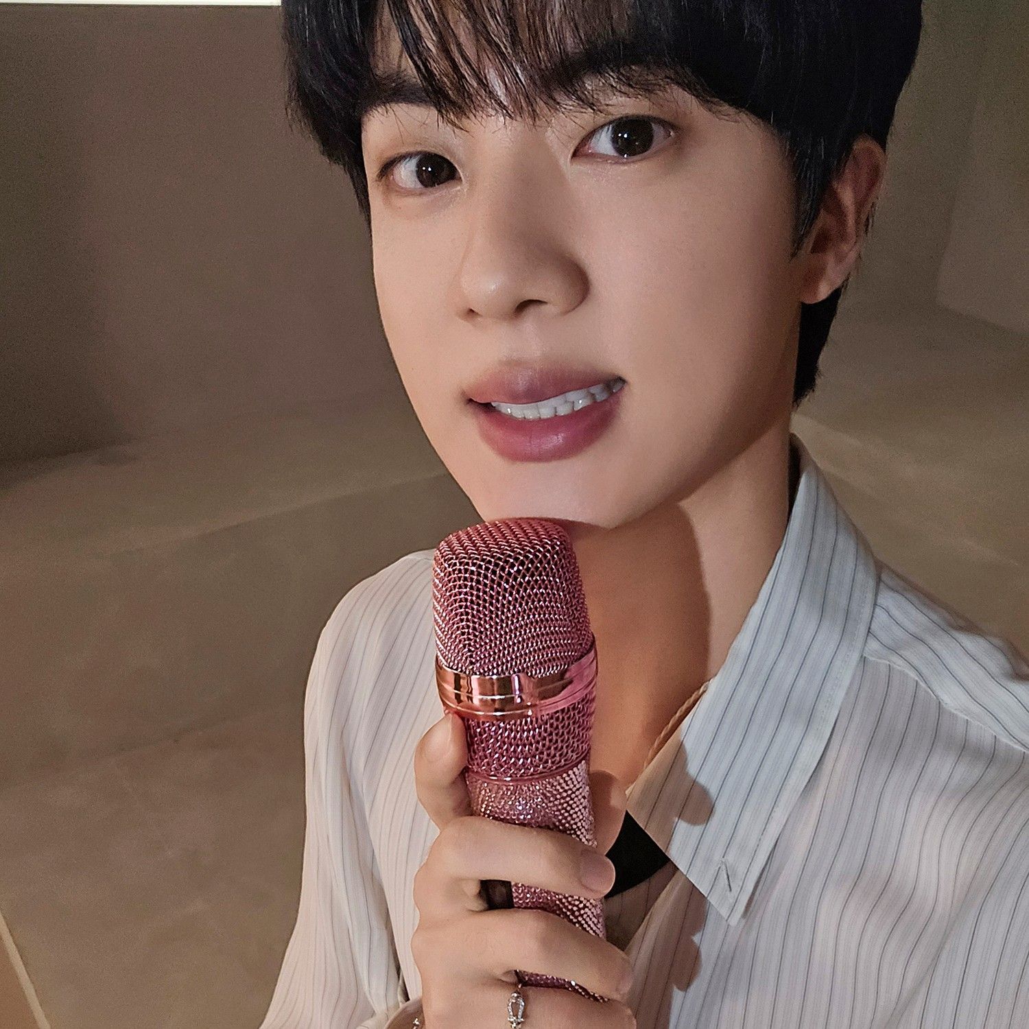 Recent activity shot of Jin (BTS)