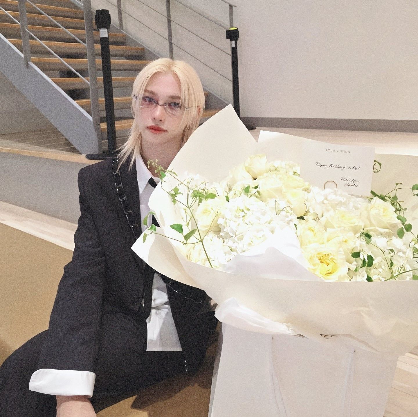 A moment captured by Felix (Stray Kids)'s fan