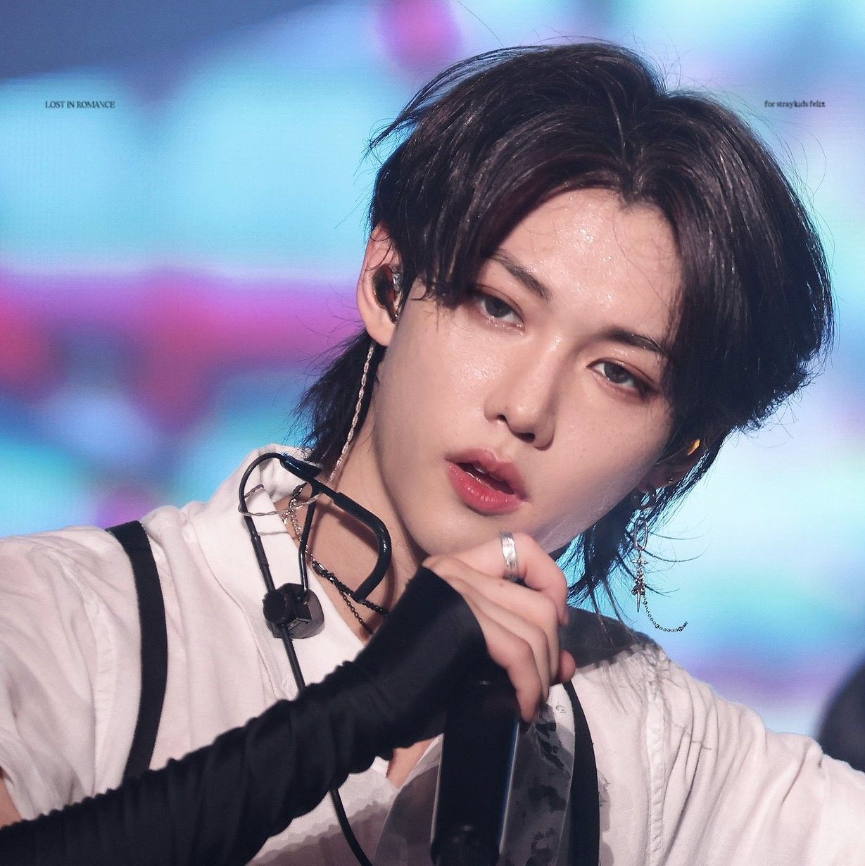 A moment captured by Felix (Stray Kids)'s fan