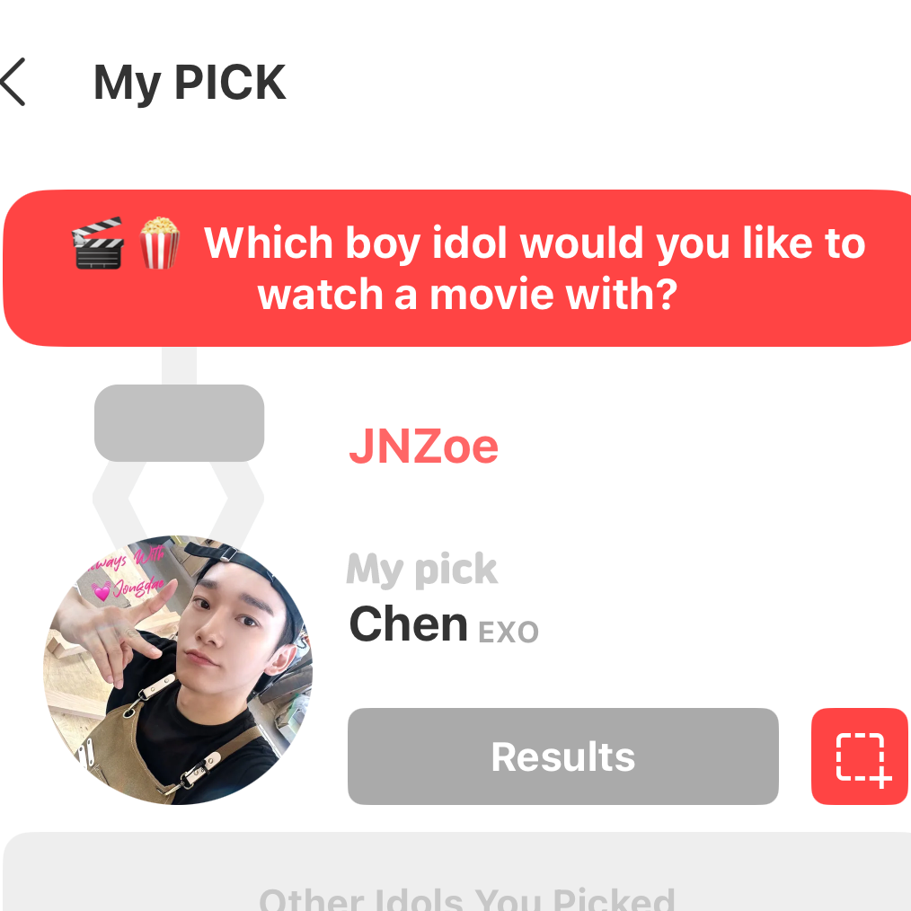 Recent activity shot of Chen (EXO)
