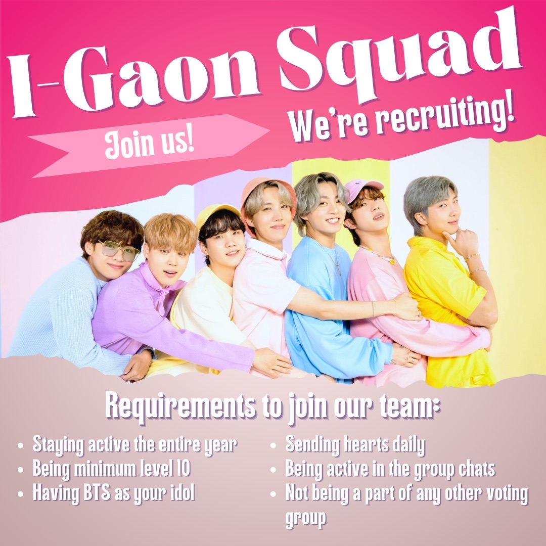 Recent activity shot of BTS