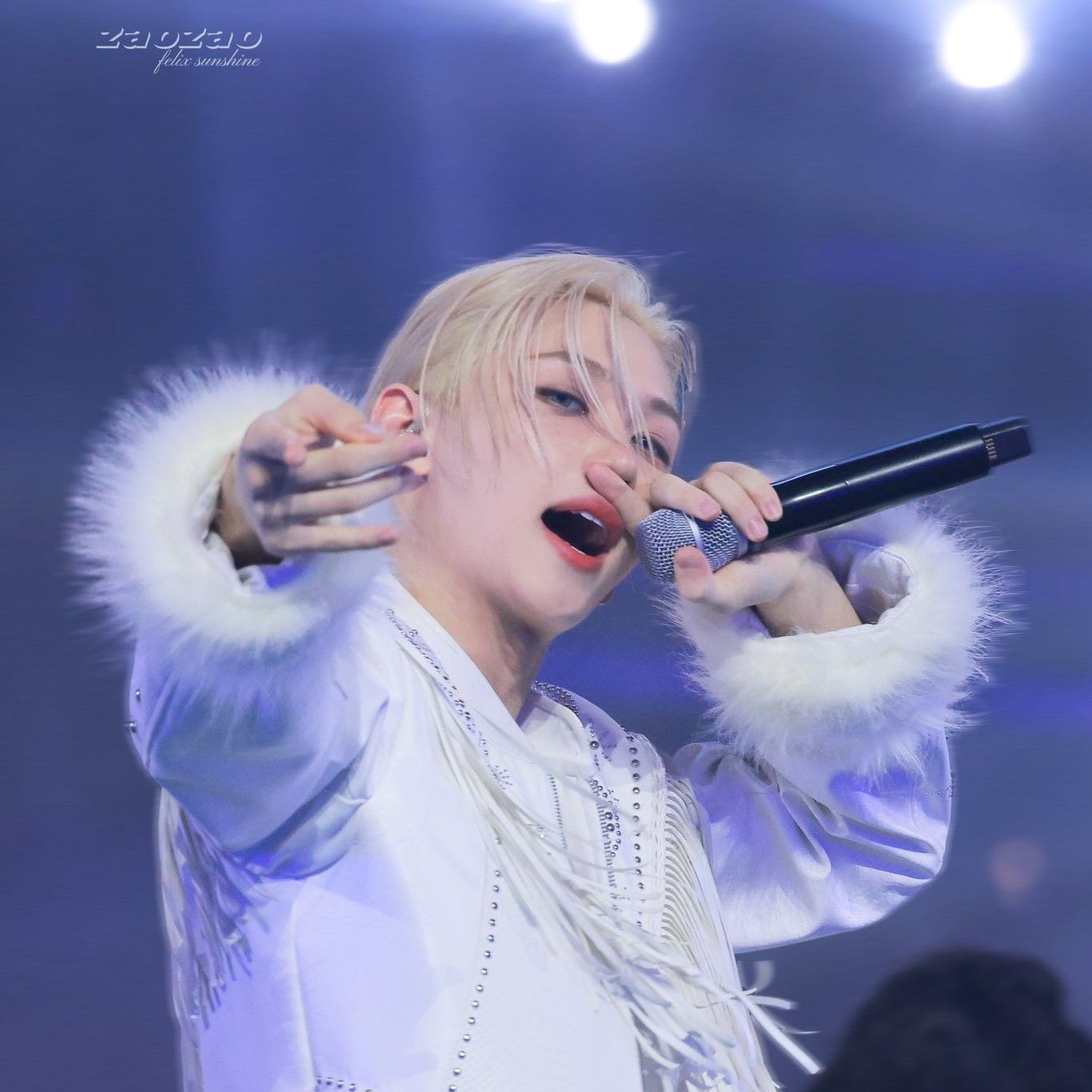 A moment captured by Felix (Stray Kids)'s fan