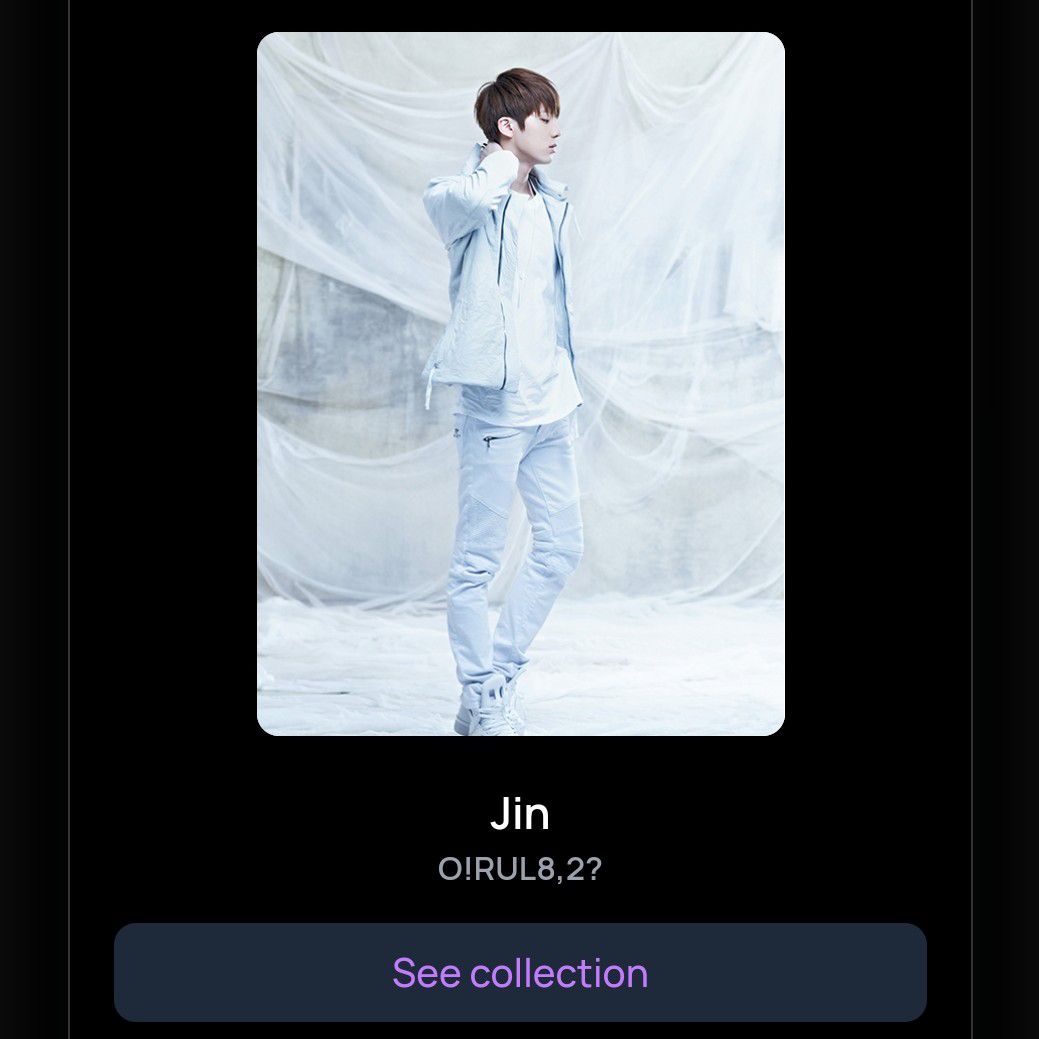 Recent activity shot of Jin (BTS)