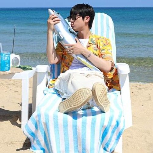 Recent activity shot of Jin (BTS)