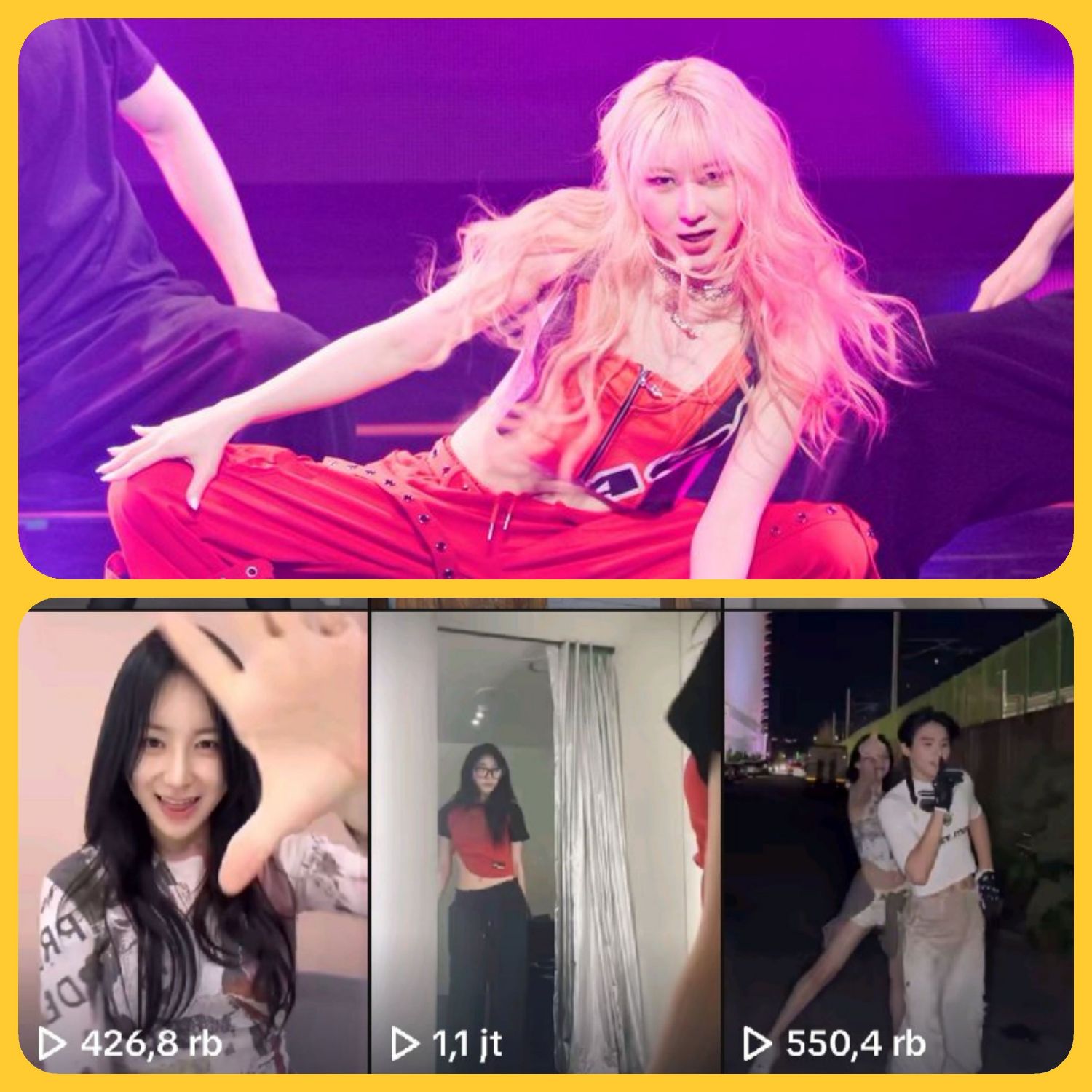 A moment captured by Lee Chaeyeon's fan